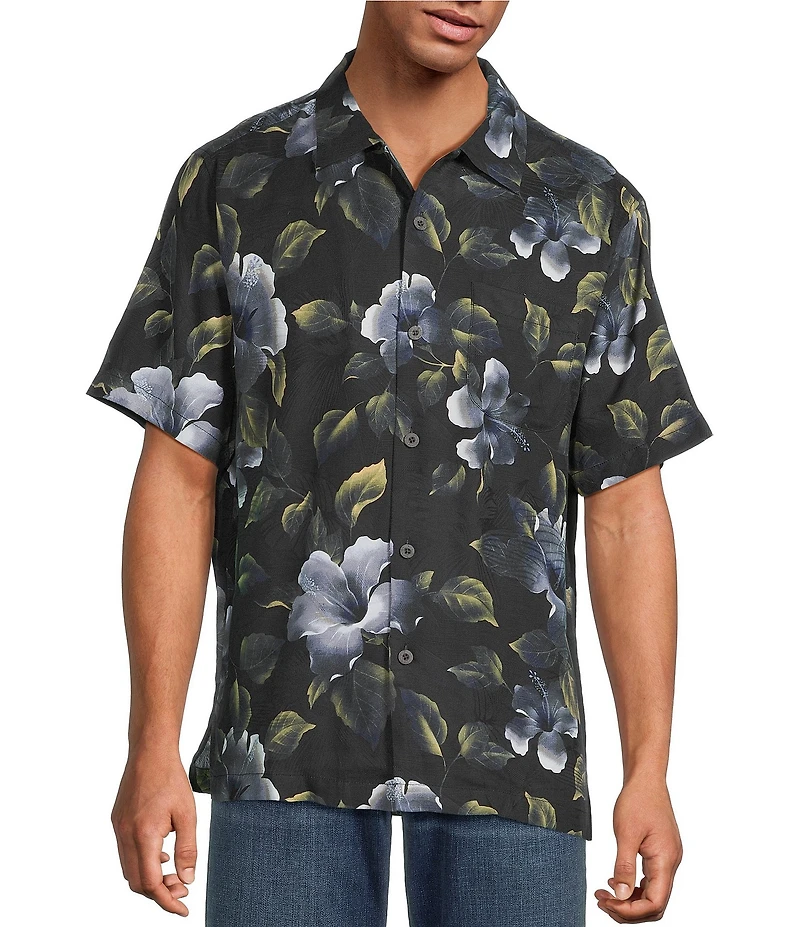 Tommy Bahama Big & Tall Elegant Eclipse Short Sleeve Woven Camp Shirt