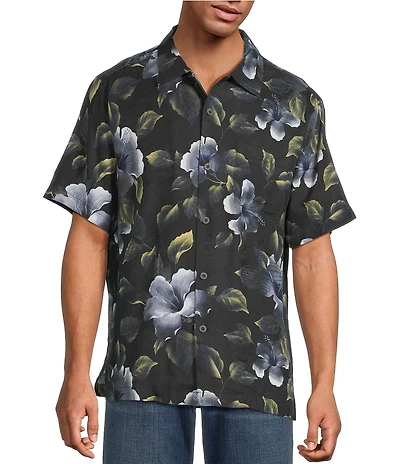 Tommy Bahama Big & Tall Elegant Eclipse Short Sleeve Woven Camp Shirt