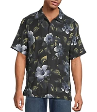 Tommy Bahama Big & Tall Elegant Eclipse Short Sleeve Woven Camp Shirt