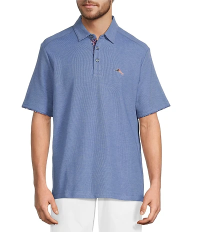 Tommy Bahama Big & Tall Geo Rio 5 O' Clock Americana Short Sleeve Polo Shirt