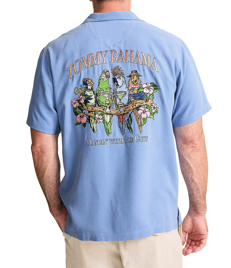 Tommy Bahama Big & Tall Hangin' With The Guys Short Sleeve Woven Camp Shirt