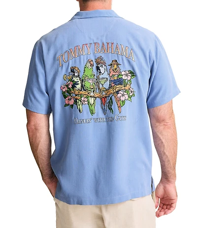 Tommy Bahama Big & Tall Hangin' With The Guys Short Sleeve Woven Camp Shirt