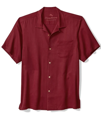 Tommy Bahama Big & Tall Harbor Luxe Short Sleeve Woven Camp Shirt