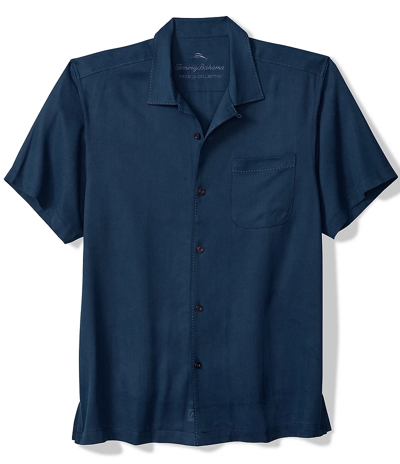 Tommy Bahama Big & Tall Harbor Luxe Short Sleeve Woven Camp Shirt