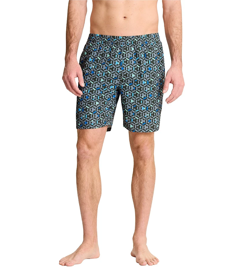 Tommy Bahama Big & Tall Huntington Mosaic Tiles E-Waist Hybrid 8#double; Inseam and 9#double; Inseam Shorts