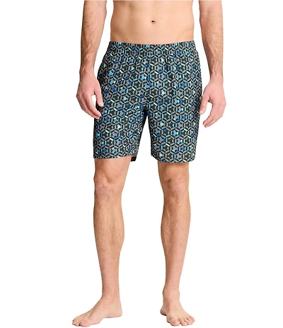 Tommy Bahama Big & Tall Huntington Mosaic Tiles E-Waist Hybrid 8#double; Inseam and 9#double; Inseam Shorts