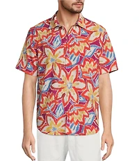 Tommy Bahama Big & Tall IslandZone Bahama Coast Floral Fusion Short Sleeve Woven Shirt