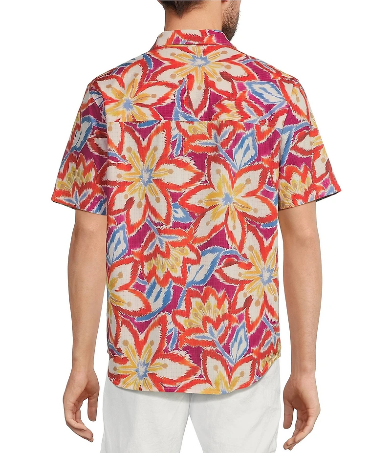 Tommy Bahama Big & Tall IslandZone Bahama Coast Floral Fusion Short Sleeve Woven Shirt