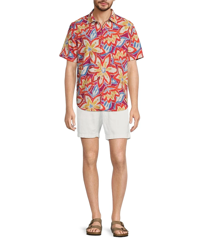Tommy Bahama Big & Tall IslandZone Bahama Coast Floral Fusion Short Sleeve Woven Shirt