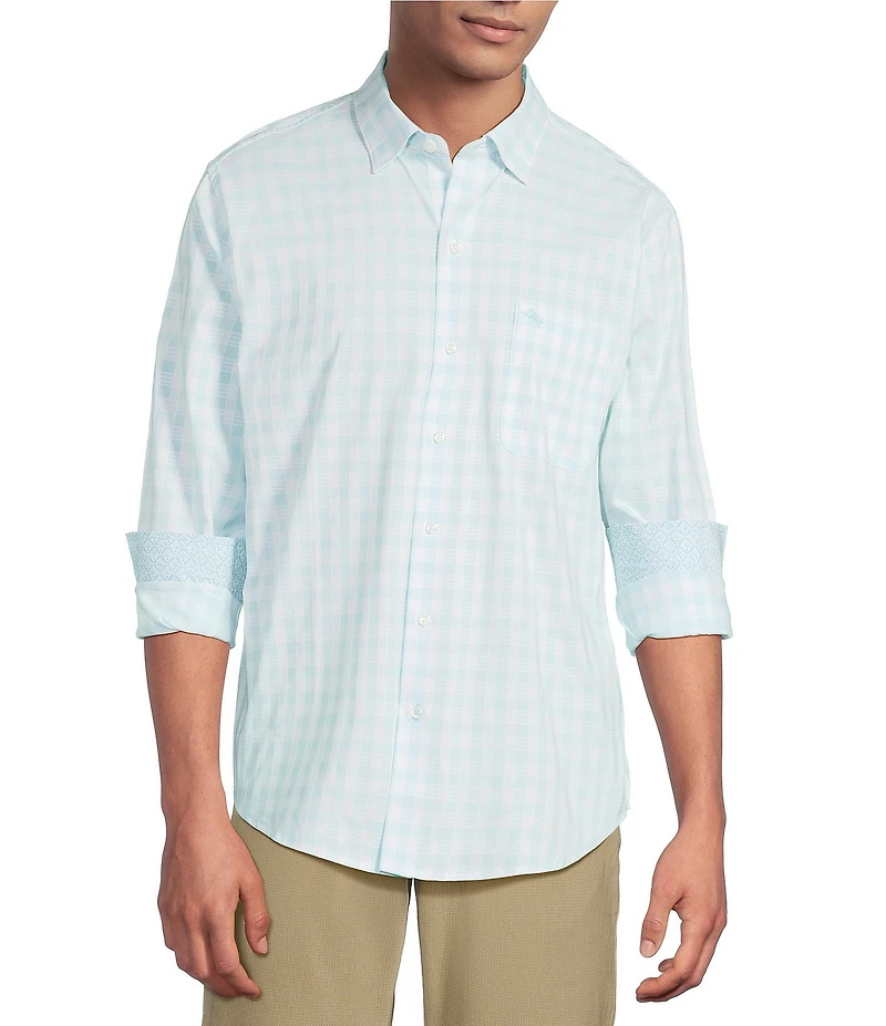 Tommy Bahama Big & Tall IslandZone Sarasota Stretch Nuevo Check Long Sleeve Woven Shirt