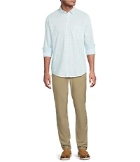 Tommy Bahama Big & Tall IslandZone Sarasota Stretch Nuevo Check Long Sleeve Woven Shirt