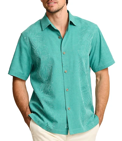 Tommy Bahama Big & Tall Kona Border Short Sleeve Woven Shirt