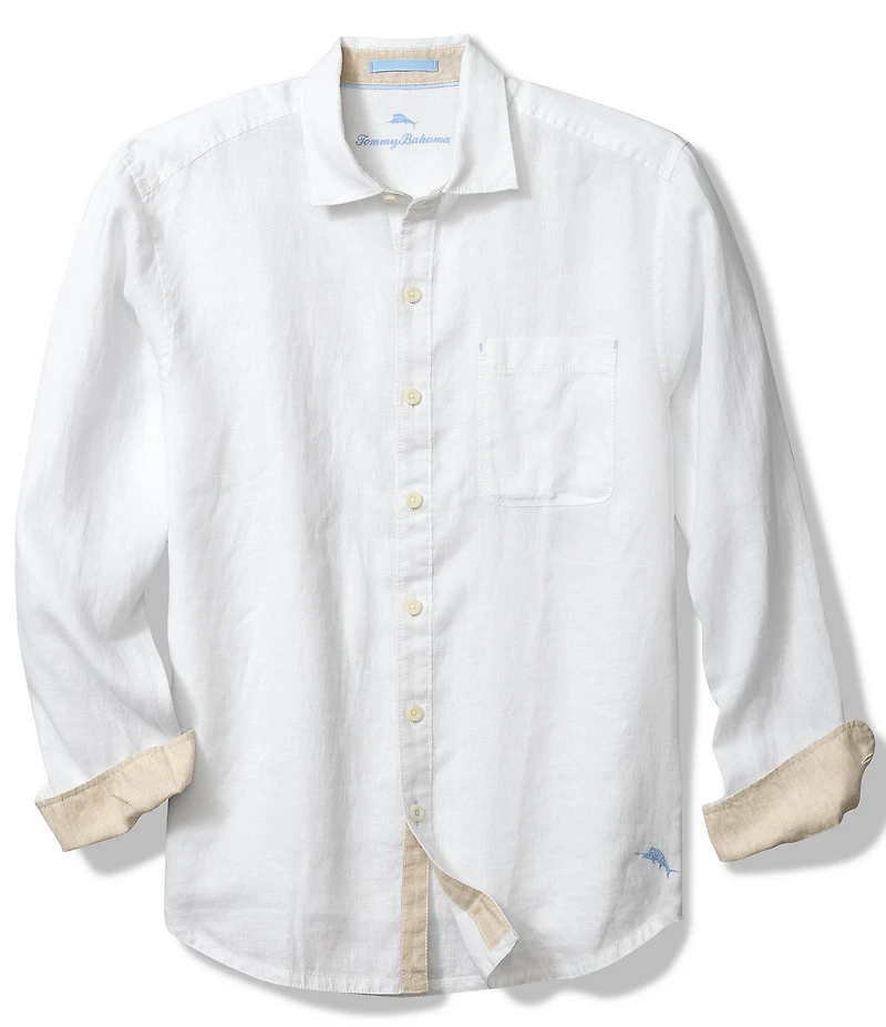 Tommy Bahama Big & Tall Linen Paradise Breezer Long Sleeve Woven Shirt