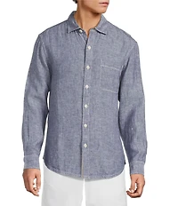 Tommy Bahama Big & Tall Linen Paradise Breezer Long Sleeve Woven Shirt