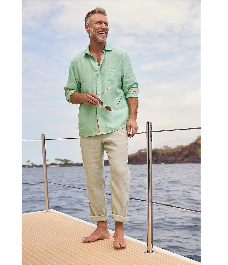 Tommy Bahama Big & Tall Linen Paradise Breezer Long Sleeve Woven Shirt