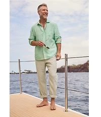 Tommy Bahama Big & Tall Linen Paradise Breezer Long Sleeve Woven Shirt