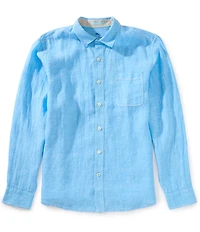 Tommy Bahama Big & Tall Linen Paradise Breezer Long Sleeve Woven Shirt