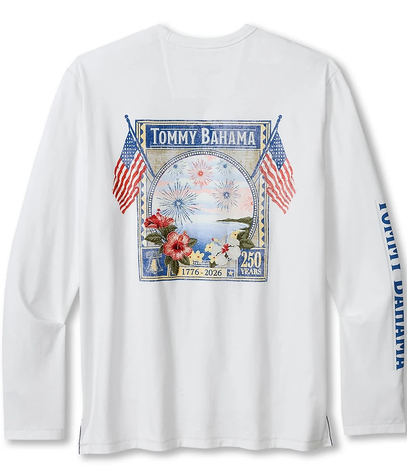Tommy Bahama Big & Tall Long May It Wave Long Sleeve T-Shirt