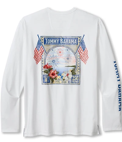 Tommy Bahama Big & Tall Long May It Wave Long Sleeve T-Shirt
