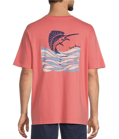 Tommy Bahama Big & Tall Marlin Waves Short Sleeve T-Shirt