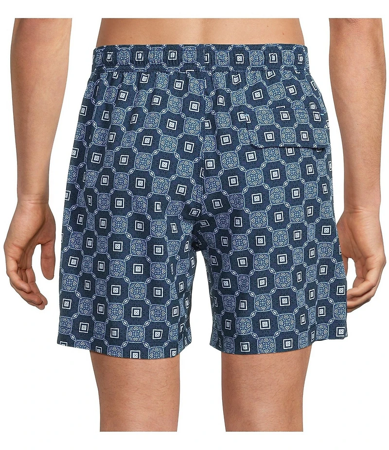Tommy Bahama Big & Tall Naples Barcelos Tile 6#double; Inseam and 7' Inseam Swim Trunks