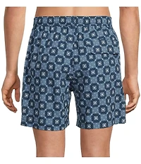 Tommy Bahama Big & Tall Naples Barcelos Tile 6#double; Inseam and 7' Inseam Swim Trunks