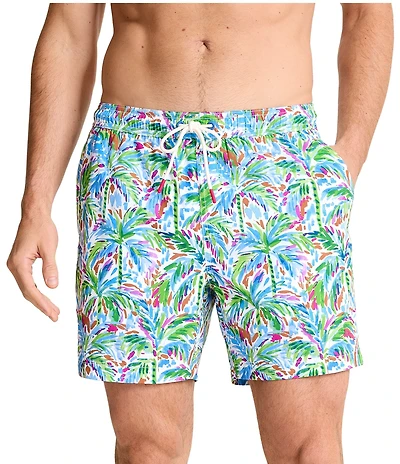Tommy Bahama Big & Tall Naples Poolside Palms 6#double; Inseam and 7#double; Inseam Swim Trunks