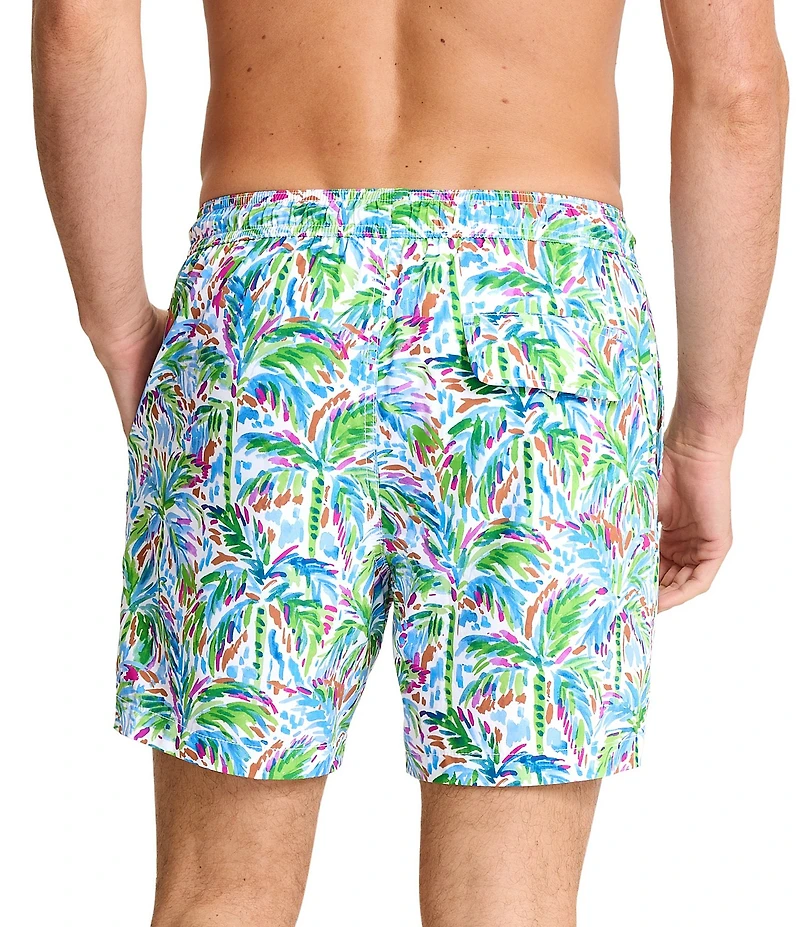 Tommy Bahama Big & Tall Naples Poolside Palms 6#double; Inseam and 7#double; Inseam Swim Trunks