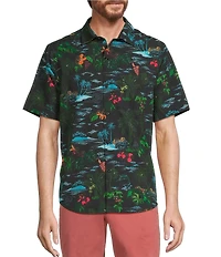 Tommy Bahama Big & Tall Neon Shores Short Sleeve Woven Shirt