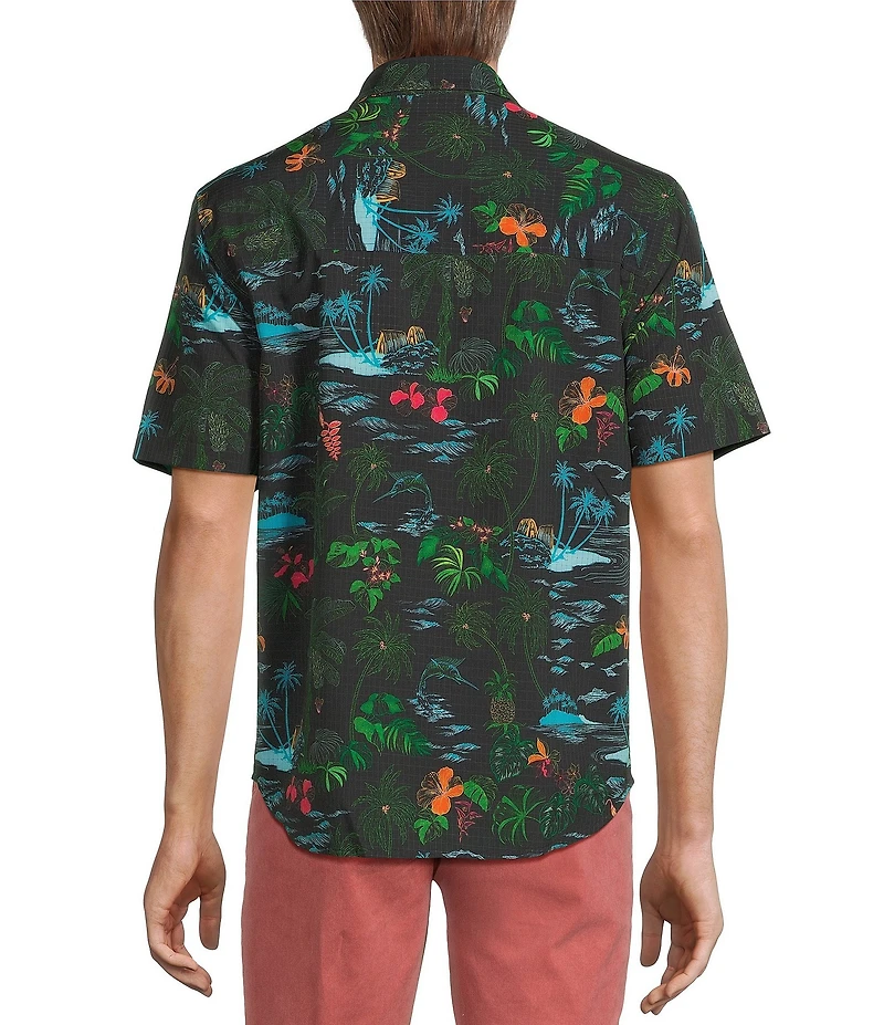 Tommy Bahama Big & Tall Neon Shores Short Sleeve Woven Shirt