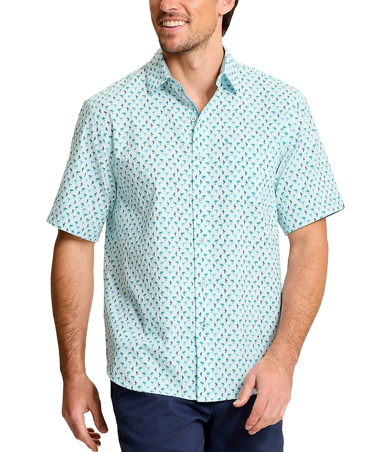 Tommy Bahama Big & Tall Nova Wave Flock It To You Short Sleeve Woven Shirt
