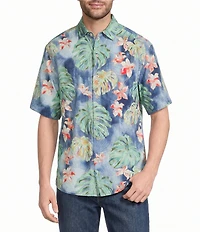Tommy Bahama Big & Tall Nova Wave Mira Jungle Floral Short Sleeve Woven Shirt