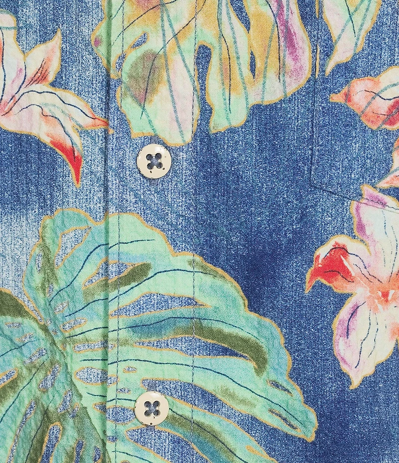 Tommy Bahama Big & Tall Nova Wave Mira Jungle Floral Short Sleeve Woven Shirt