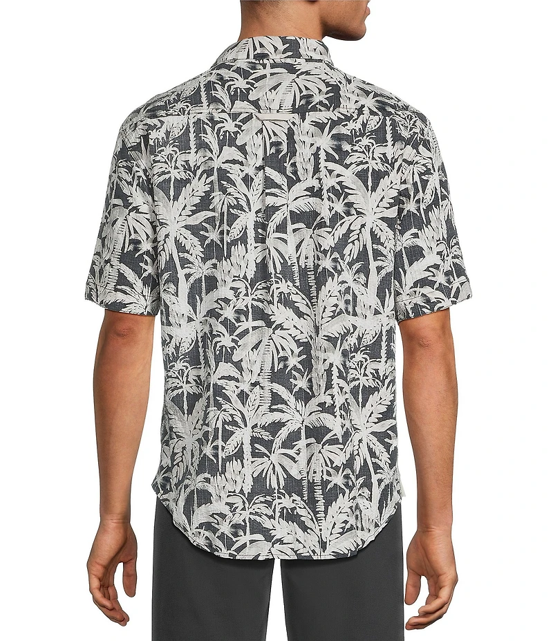 Tommy Bahama Big & Tall Nova Wave Nero Palms Short Sleeve Woven Shirt