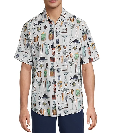 Tommy Bahama Big & Tall Nova Wave Well Stocked Short Sleeve Woven Shirt