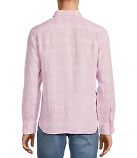 Tommy Bahama Big & Tall Paradisco Plaid Linen Long Sleeve Woven Shirt