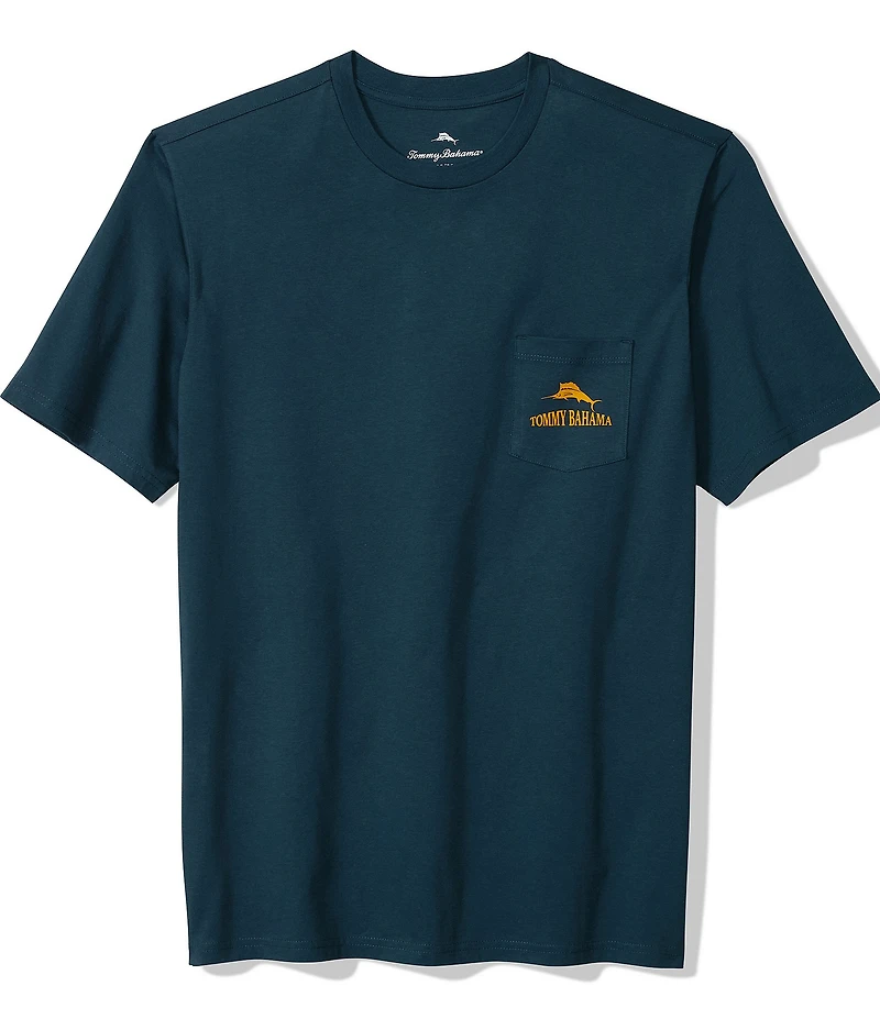 Tommy Bahama Big & Tall Plays Well With Otters Short Sleeve Pocket T-Shirt