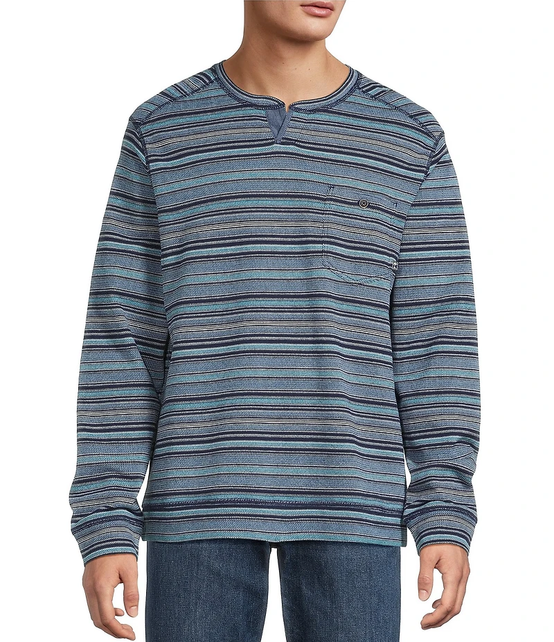 Tommy Bahama Big & Tall San Felipe Stripe Baja Abaco Pullover
