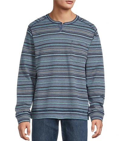 Tommy Bahama Big & Tall San Felipe Stripe Baja Abaco Pullover