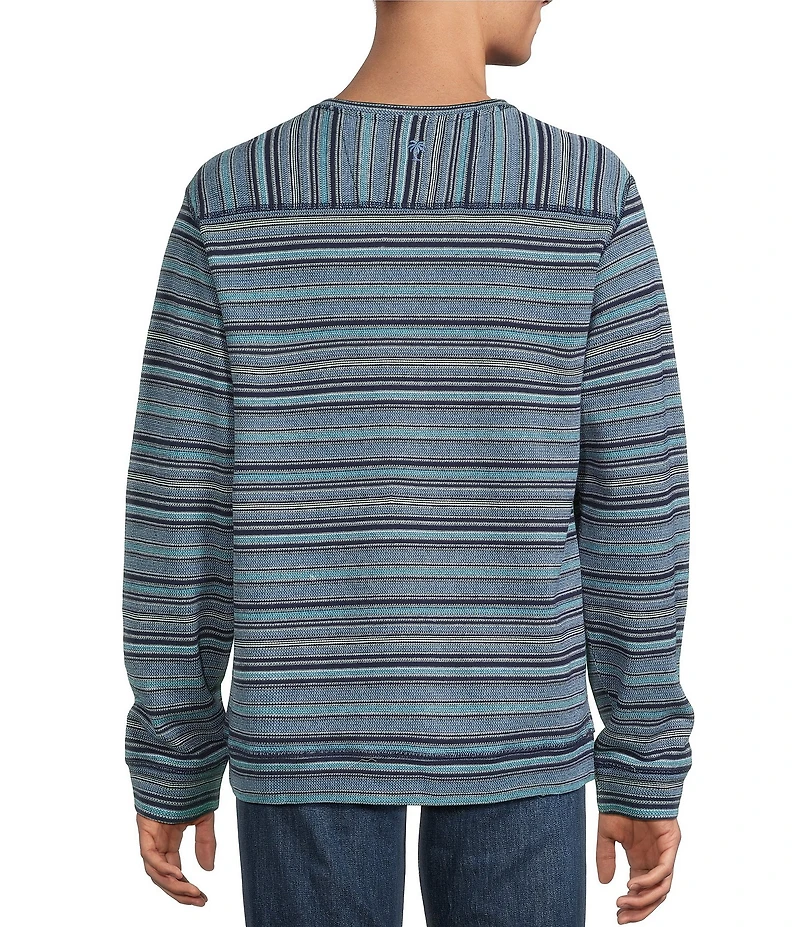 Tommy Bahama Big & Tall San Felipe Stripe Baja Abaco Pullover