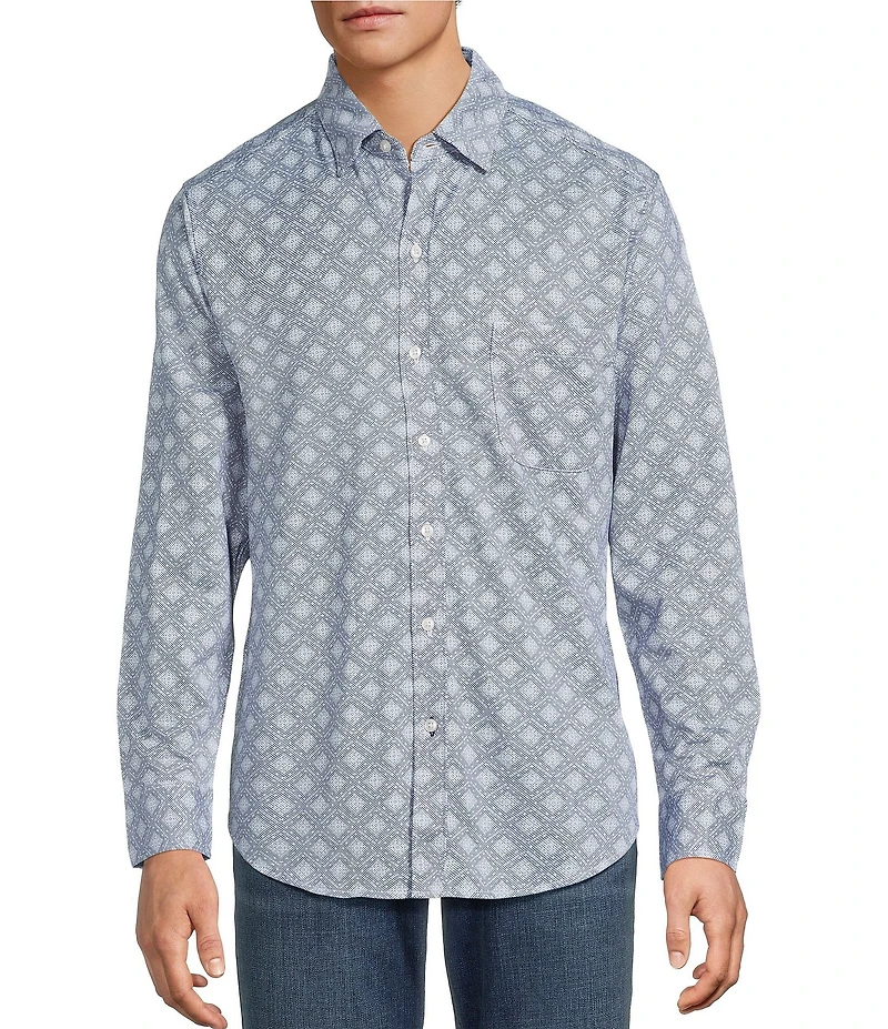 Tommy Bahama Big & Tall San Lucio Miro Mosaic Long Sleeve Woven Shirt
