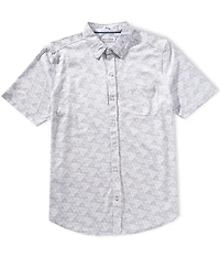 Tommy Bahama Big & Tall San Lucio Tri Leaf Geo Short Sleeve Woven Shirt