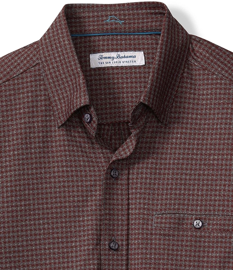 Tommy Bahama Big & Tall San Sebastian Check Long Sleeve Woven Shirt