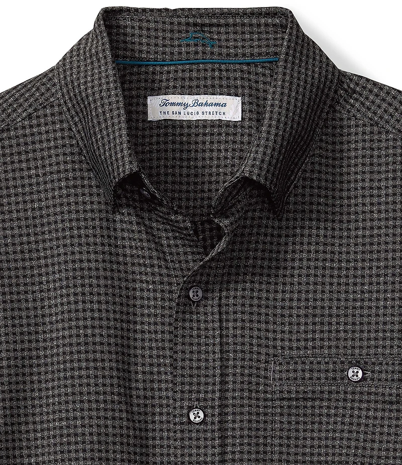 Tommy Bahama Big & Tall San Sebastian Check Long Sleeve Woven Shirt