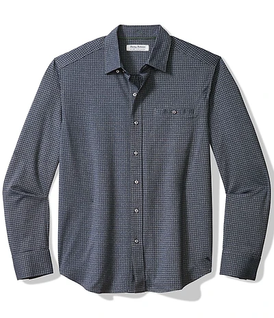 Tommy Bahama Big & Tall San Sebastian Check Long Sleeve Woven Shirt