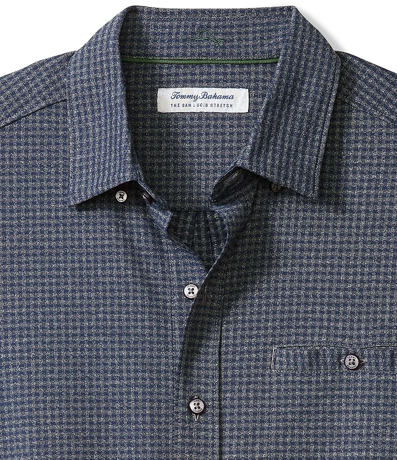 Tommy Bahama Big & Tall San Sebastian Check Long Sleeve Woven Shirt