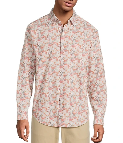 Tommy Bahama Big & Tall Sarasota Stretch Breeze Blooms Long Sleeve Woven Shirt
