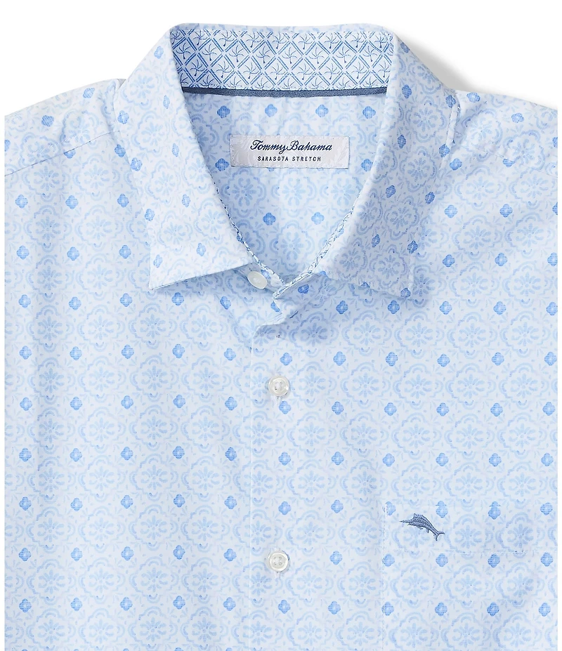 Tommy Bahama Big & Tall Sarasota Stretch Island Medallion Long Sleeve Woven Shirt