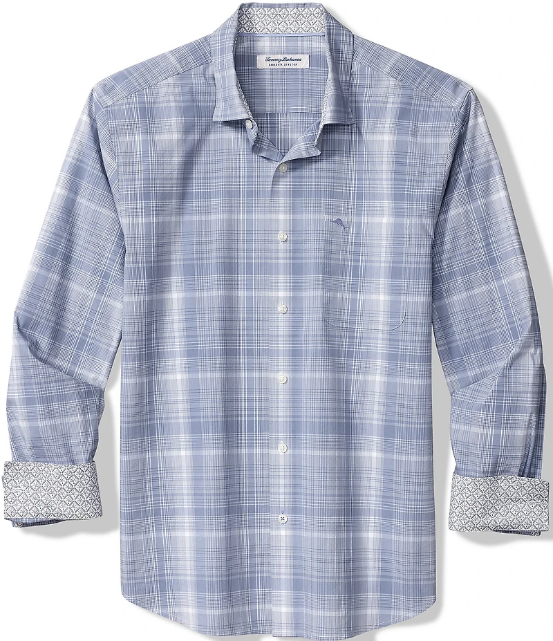 Tommy Bahama Big & Tall Sarasota Stretch La Cumbre Plaid Long Sleeve Woven Shirt