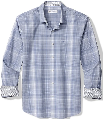 Tommy Bahama Big & Tall Sarasota Stretch La Cumbre Plaid Long Sleeve Woven Shirt